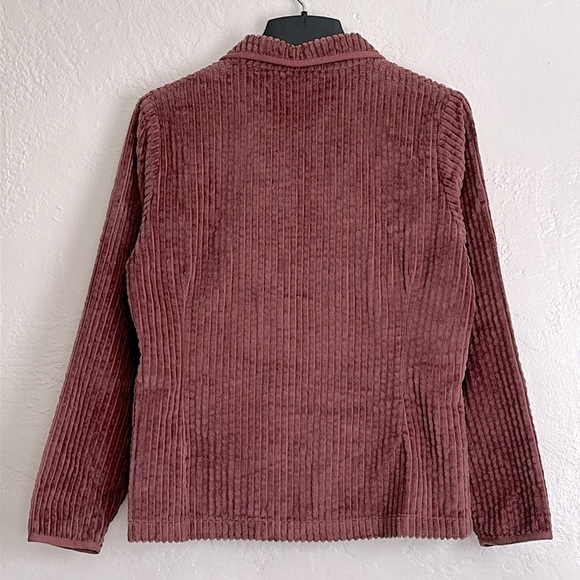 Woolrich cotton corduroy zip front jacket, hazelberry deep dusty rose - Picture 5 of 9